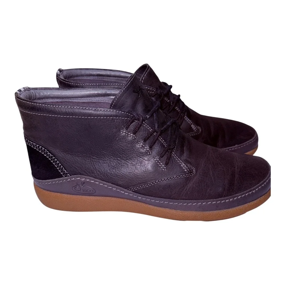 Chaco Montrose Gray Leather Java Chukka Boots Men's Size 8.5